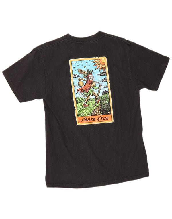 T-shirt grafica da uomo Santa Cruz Top piccola in cotone nero