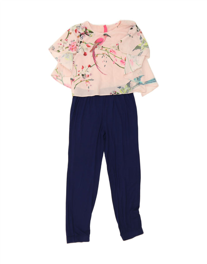 TED BAKER Girls Jumpsuit 10-11 Years Navy Blue Colourblock Polyester Vintage Ted Baker and Second-Hand Ted Baker from Messina Hembry 