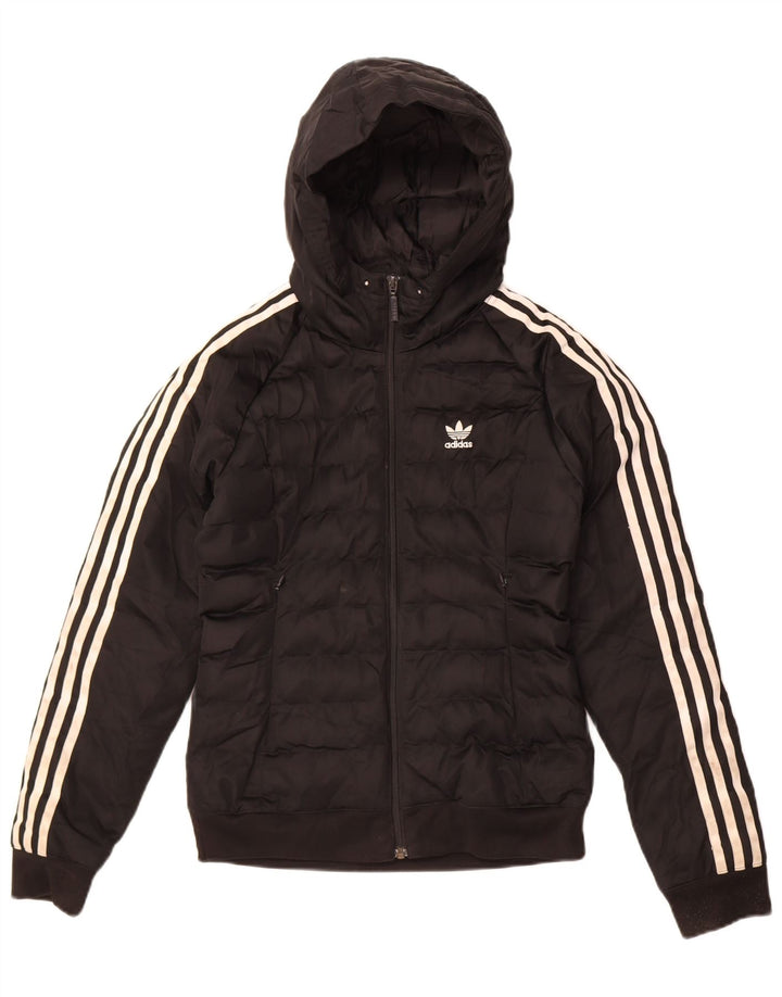 Giacca imbottita con cappuccio da donna Adidas UK 6 XS poliestere nero