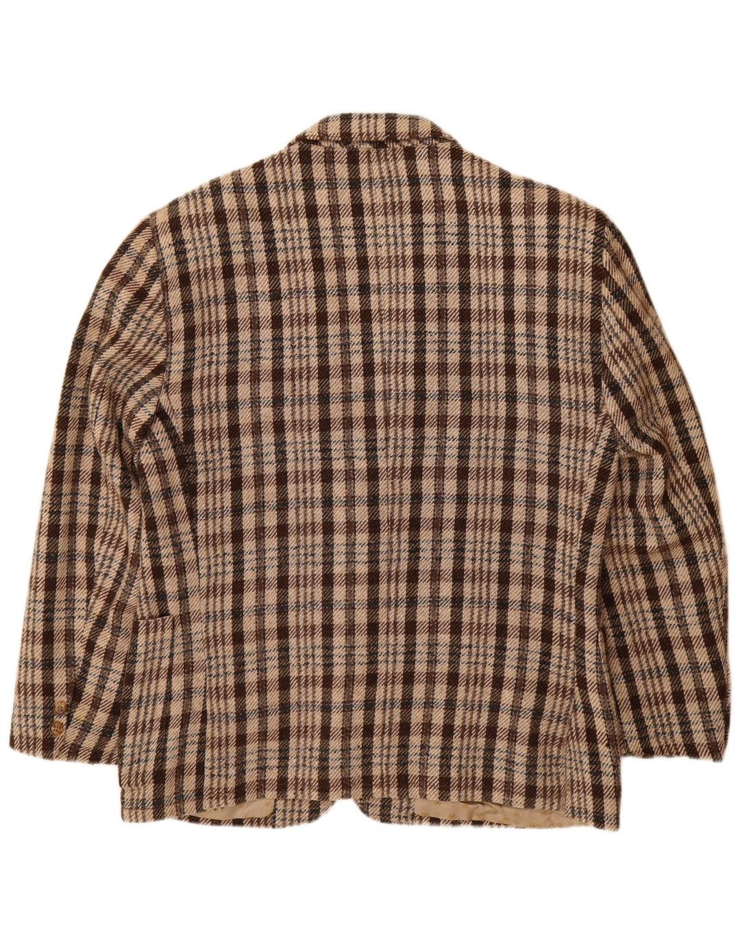 Giacca blazer da uomo a 2 bottoni Carrera UK 38 a quadri marrone medio