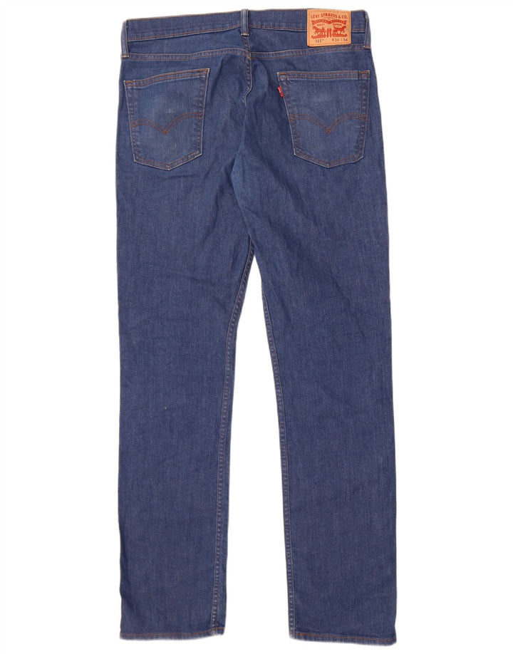 Levi's Uomo 511 Slim Jeans 34 L34 Cotone Blu