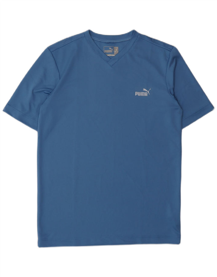 T-shirt da uomo PUMA Top Small blu in poliestere