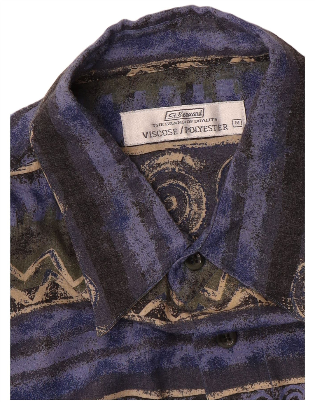 Camicia a maniche corte da uomo St. Bernard in viscosa geometrica multicolore media