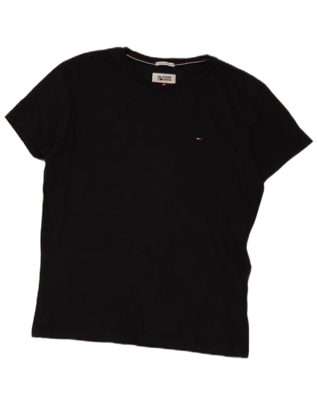T-shirt da uomo Tommy Hilfiger Top in cotone nero medio