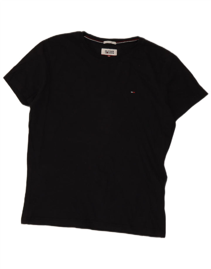 T-shirt da uomo Tommy Hilfiger Top in cotone nero medio