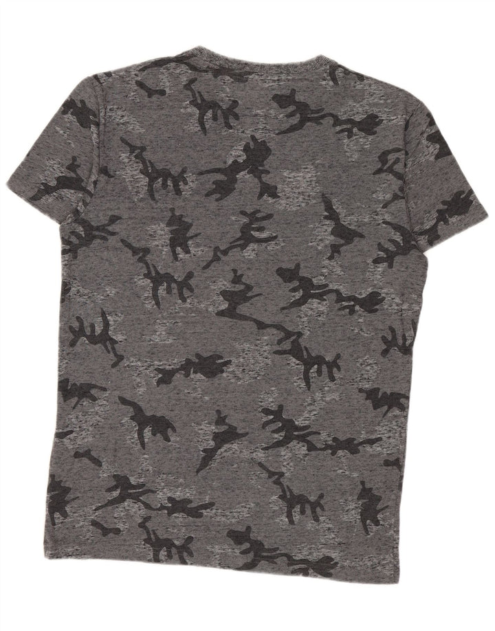 T-shirt da uomo Superdry Top Small in cotone mimetico grigio