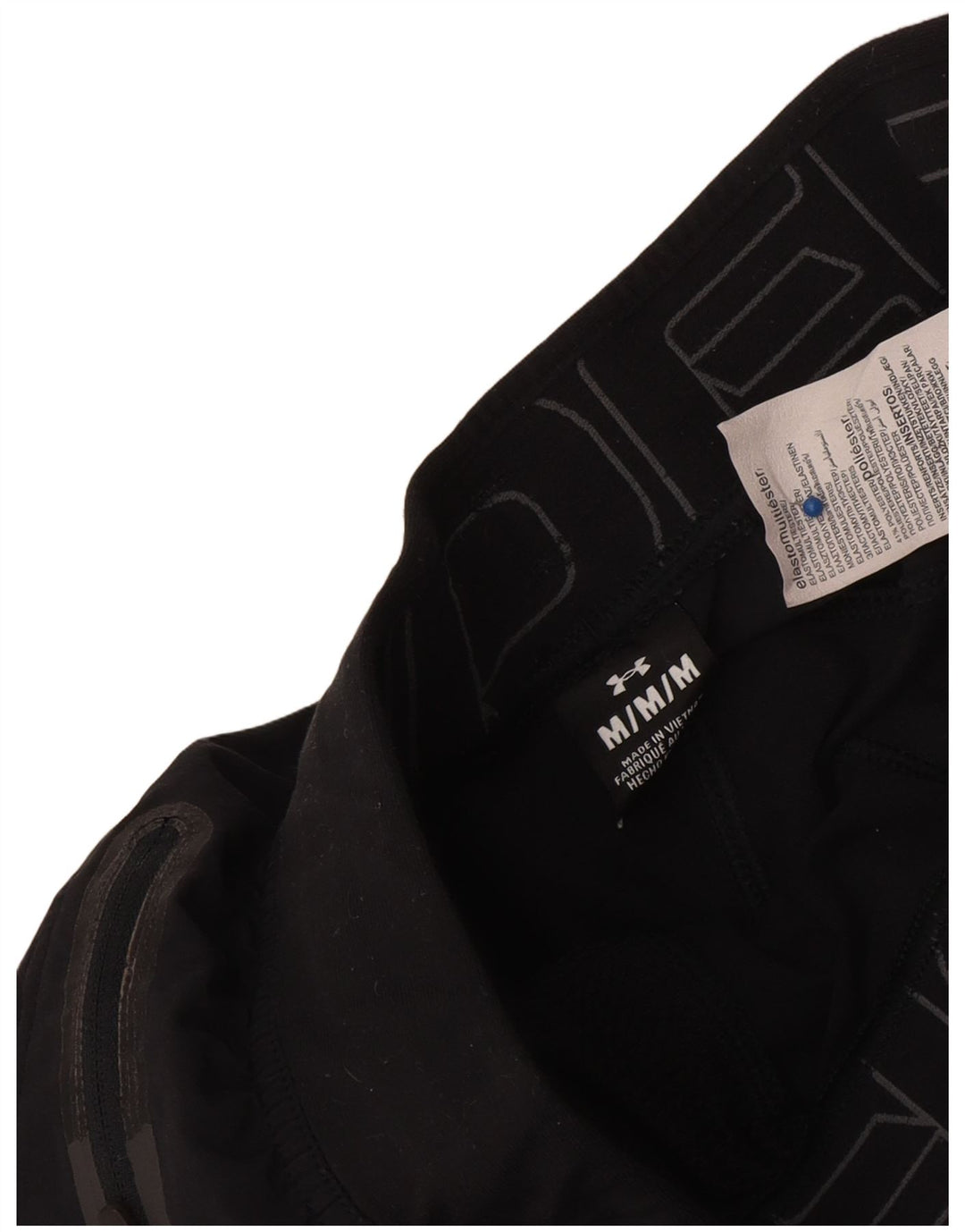 Pantaloni da tuta con grafica da uomo Under Armour Pantaloni da jogging medio poliestere nero