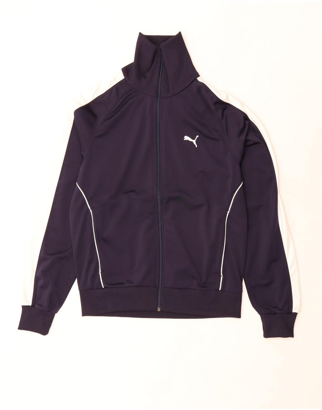 Giacca da tuta da uomo Puma Medium in poliestere color block blu navy