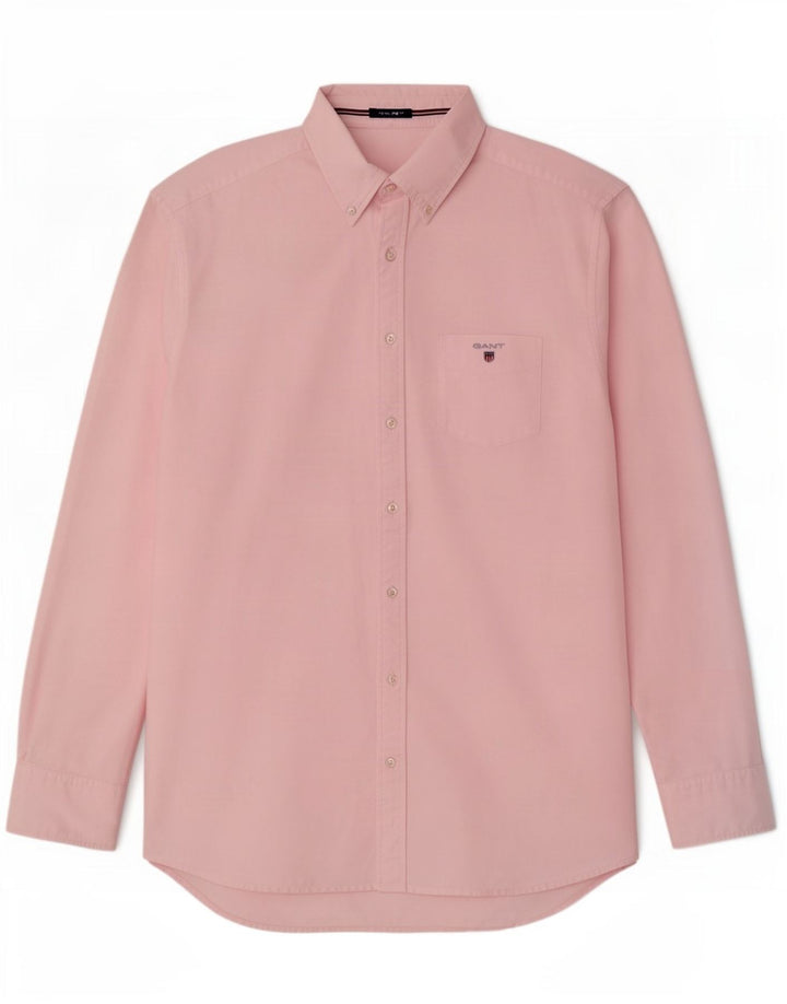 Gant Camicia da uomo vestibilità regolare taglia 41/42 16 1/2 grande cotone rosa