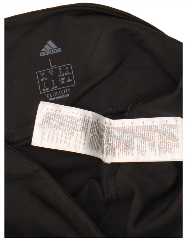 Leggings Adidas Climalite da donna UK 16/18 Large Nero Poliestere