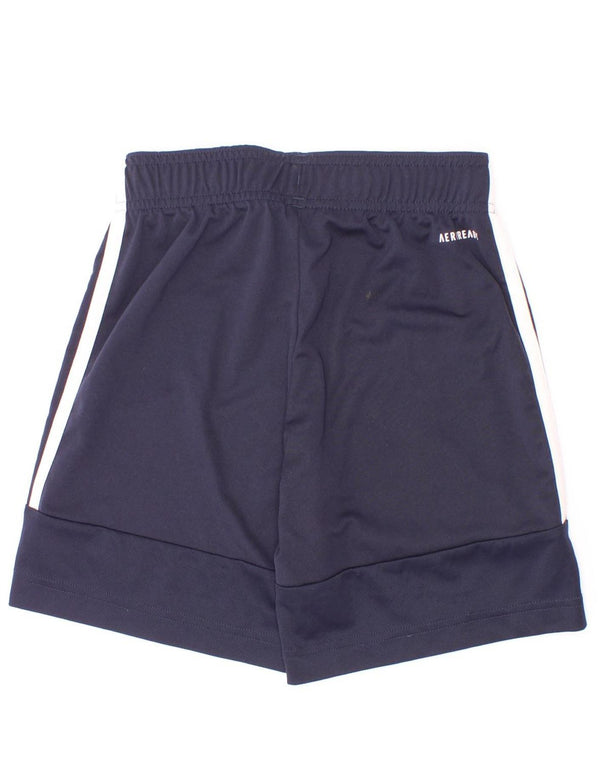 Adidas Boys Aeroready Sport Shorts 7-8 Years Navy Blue Polyester