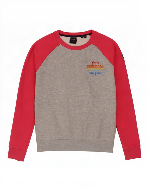 Felpa oversize da donna Superdry Jumper UK 10 Small Grey Colourblock