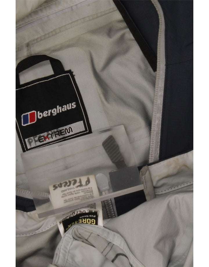 Giacca antipioggia da uomo BERGHAUS con cappuccio UK 38 nylon blu navy medio