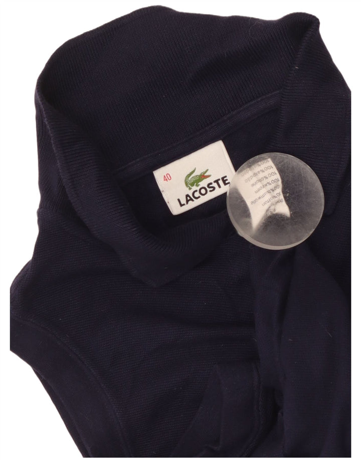 Polo senza maniche da donna Lacoste taglia 40 media cotone blu navy