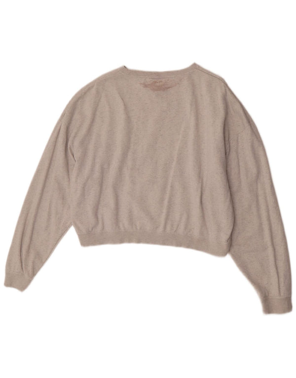 Felpa corta oversize da donna Nike UK 14 grigio medio a righe