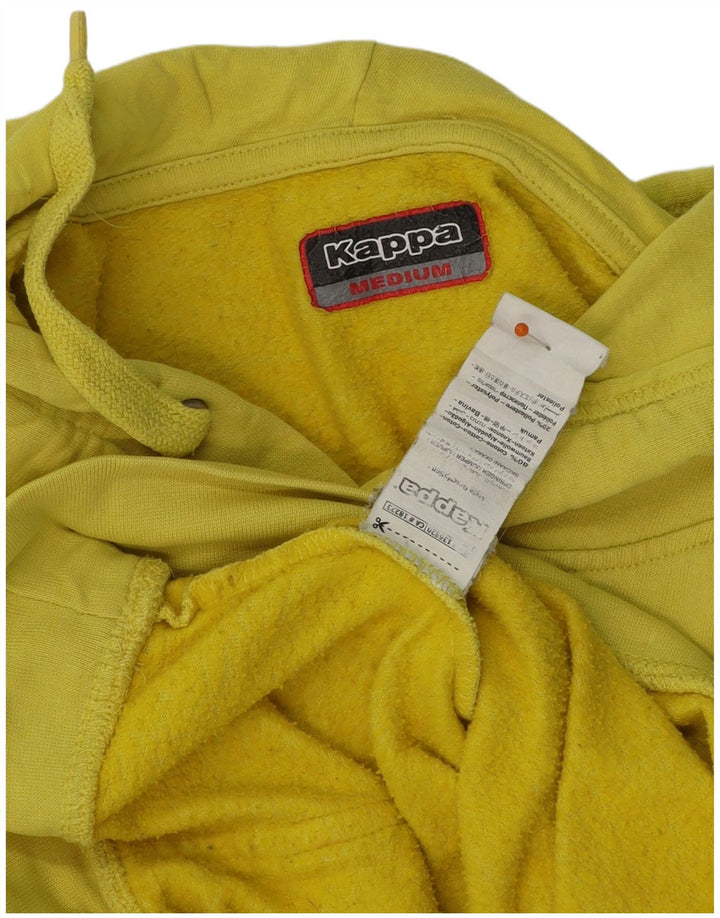 Maglione con cappuccio grafico da uomo KAPPA in cotone giallo medio