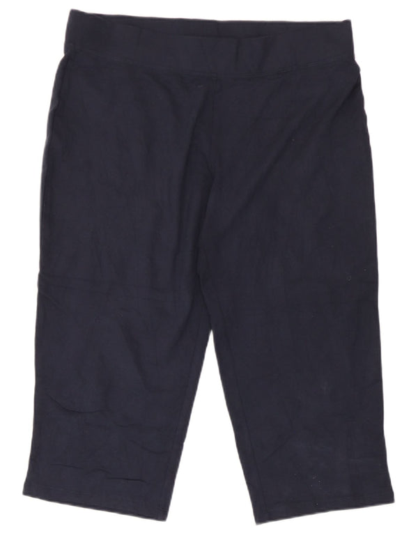 Pantaloni da tuta Capri da donna Marks & Spencer UK 12 Medio Blu Navy