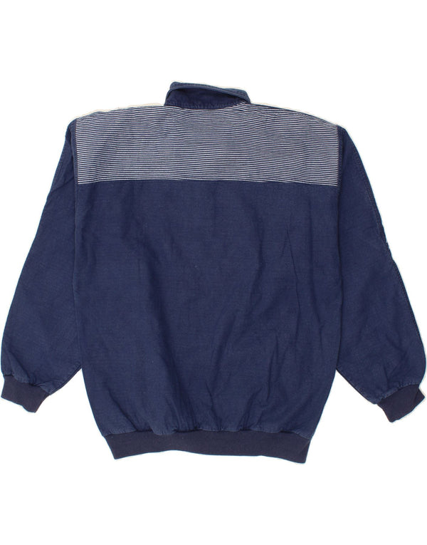Felpa da uomo a collo alto VINTAGE IT 50 media blu navy a righe