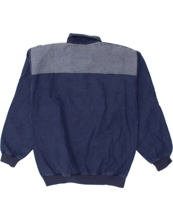 Felpa da uomo a collo alto VINTAGE IT 50 media blu navy a righe