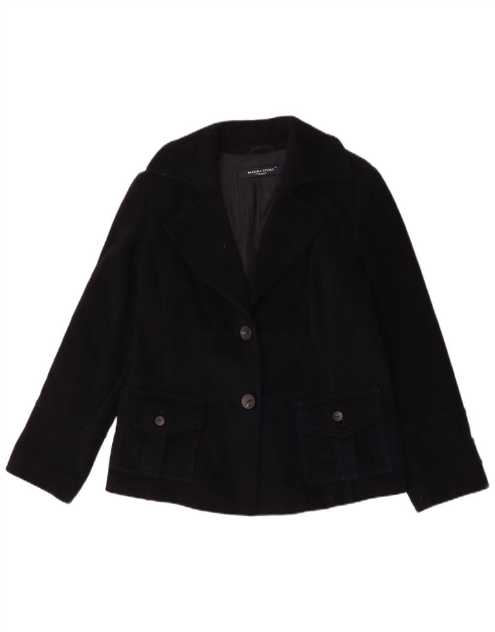 Giacca blazer da donna a 2 bottoni Marina Rinaldi taglia 19 piccola blu navy