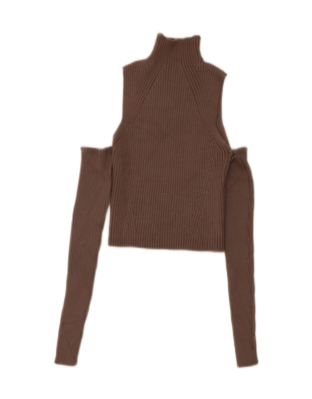 Maglione Zara da donna con collo alto e spalle scoperte, maglione UK 8 piccolo grigio