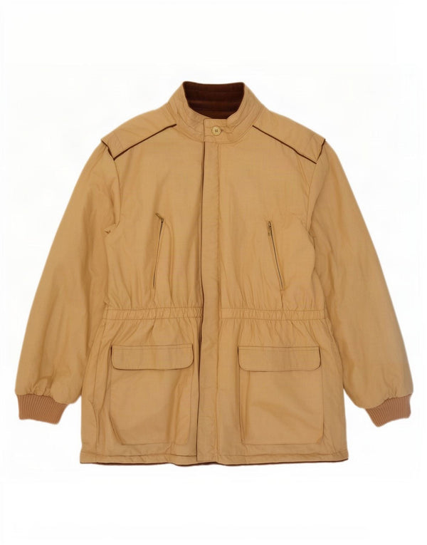 Cappotto vintage da donna in velluto a coste reversibile IT 52 XL in cotone beige
