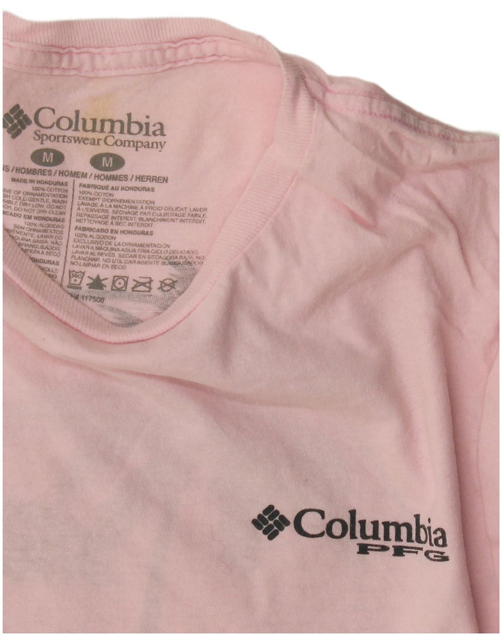 T-shirt grafica da uomo Columbia Top in cotone rosa medio