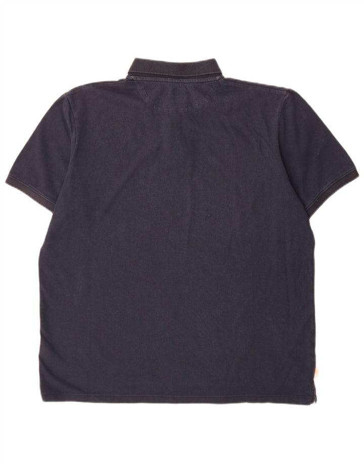 Polo da uomo Timberland grande in cotone blu navy