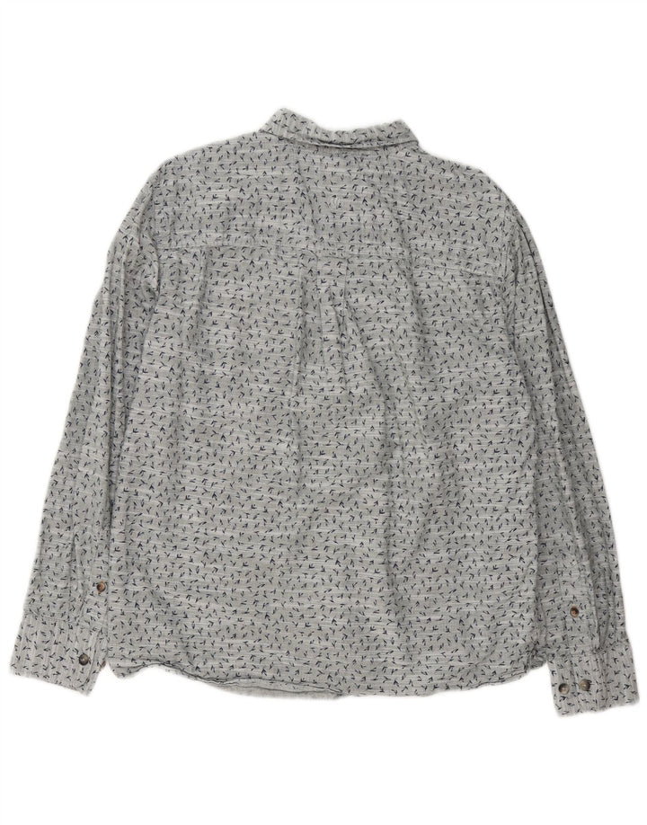 Camicia da uomo dalla vestibilità regolare Fat Face in cotone mélange grigio medio