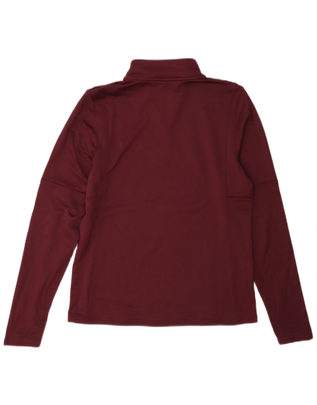 Under Armour Top da donna con zip e collo a maniche lunghe UK 14 Borgogna medio