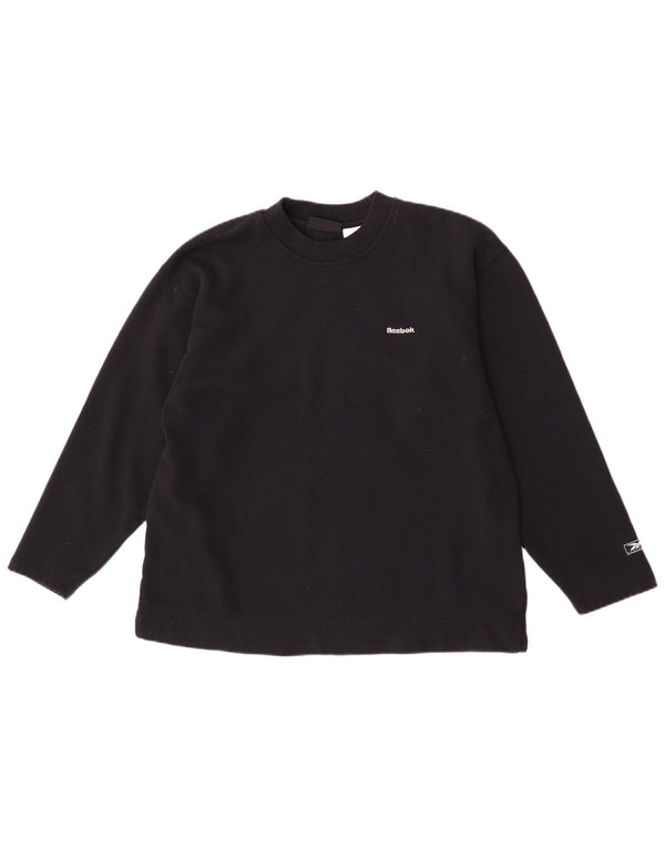 Felpa da donna Reebok Jumper UK 12 Medium Nero Poliestere