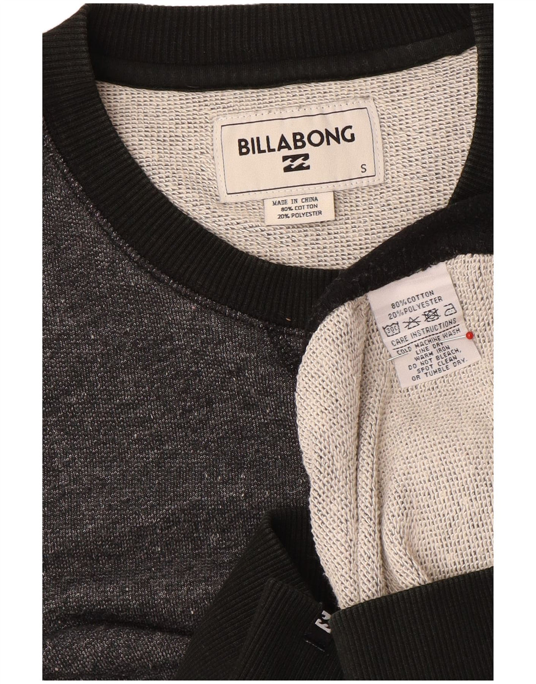 Felpa da uomo Billabong Maglione piccolo in cotone color block grigio