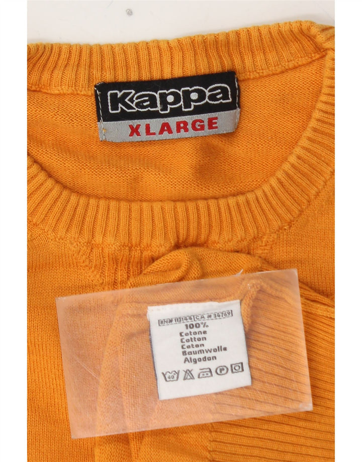 Maglione maglione girocollo da uomo KAPPA XL in cotone giallo