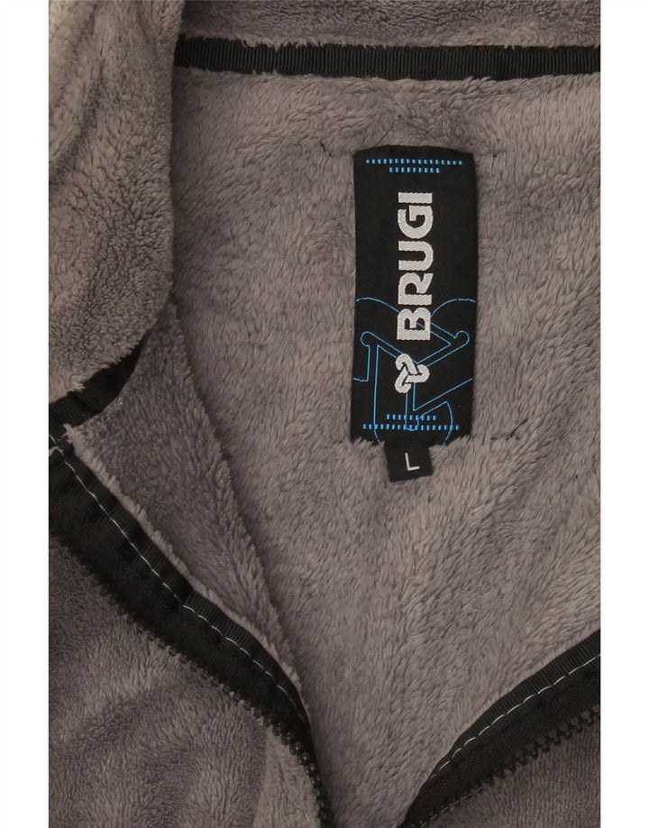 Giacca in pile da uomo BRUGI UK 40 grande grigia