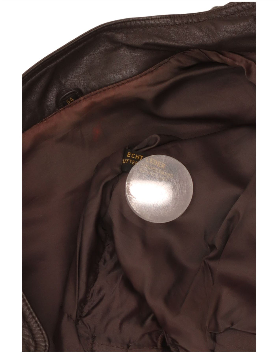 Giacca bomber da uomo vintage in pelle EU 54 2XL in pelle marrone