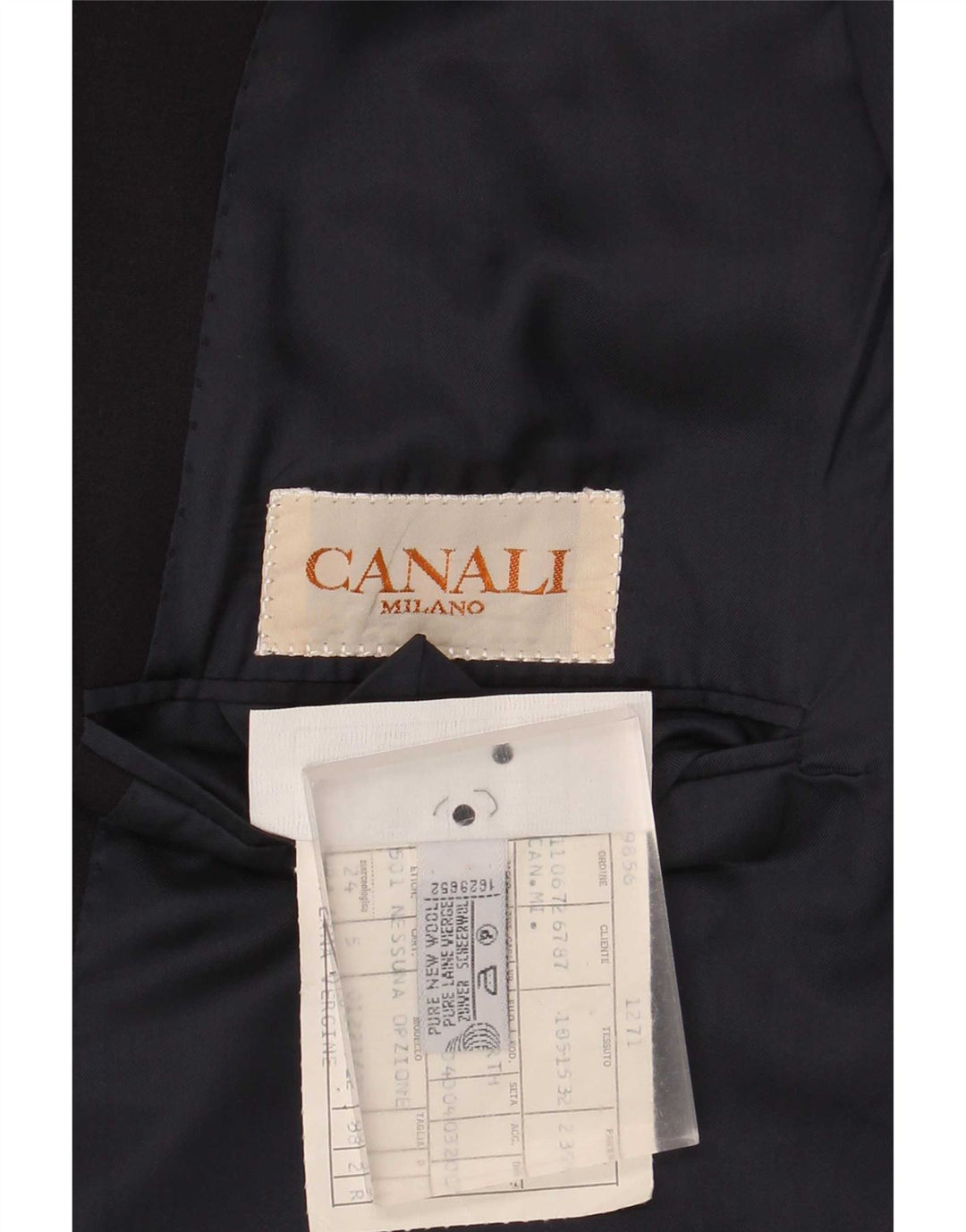 Giacca Blazer da Uomo a 2 Bottoni Canali IT 58 4XL Blu Navy in Lana Vergine