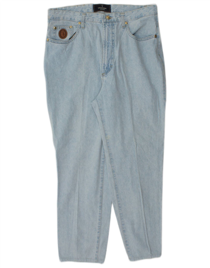 Jeans Cropped Uomo Trussardi W34 L25 Cotone Blu