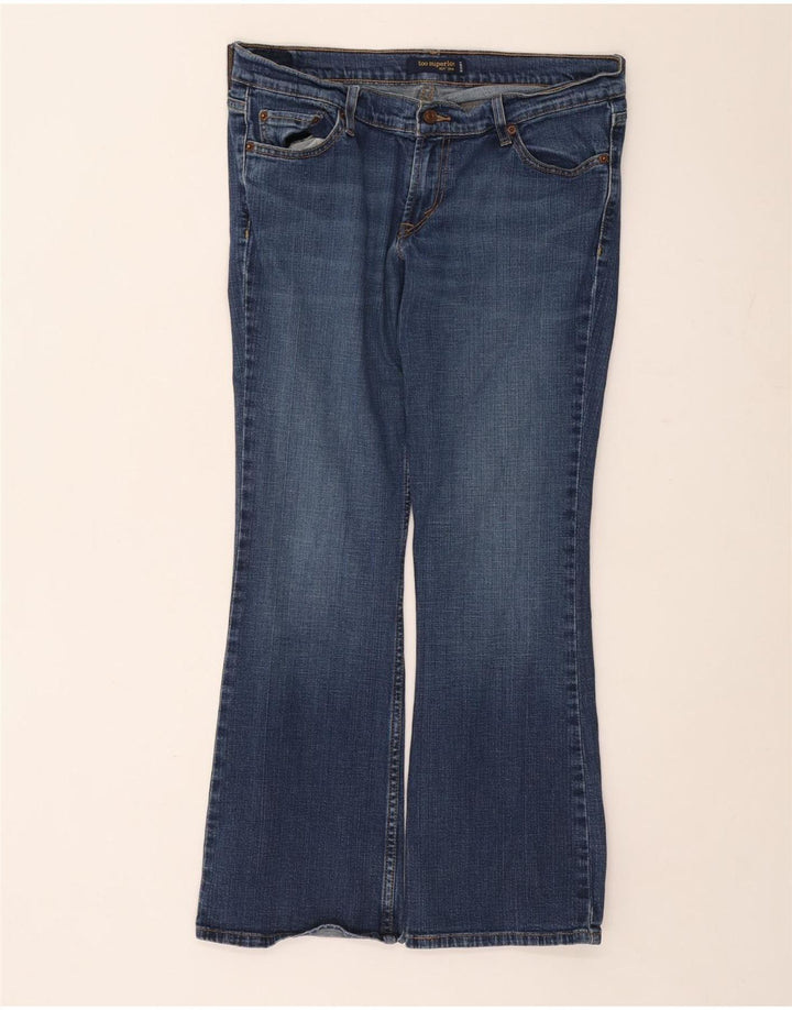 Levi's Donna 524 Too Superlow Bootcut Jeans Taglia 13 Large W34 L28 Blu