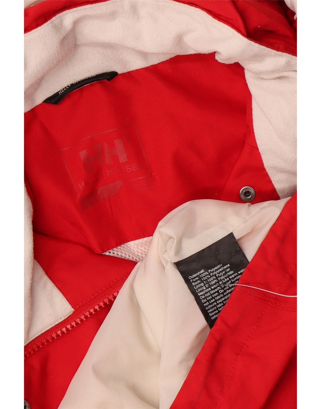 Giacca antipioggia con cappuccio da donna Helly Hansen UK 14 poliestere rosso medio