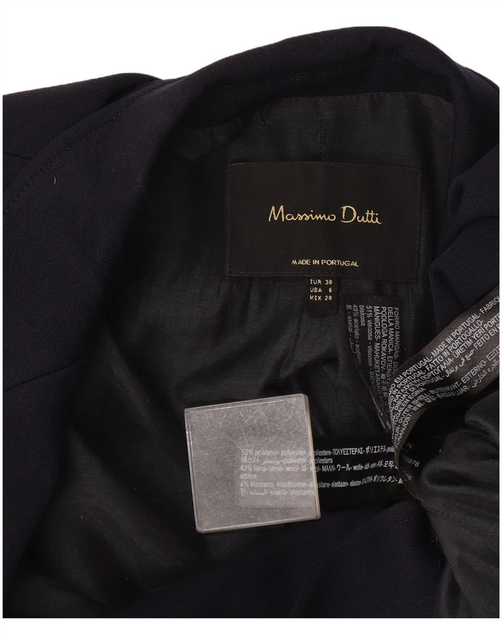 Giacca blazer da donna a 1 bottone Massimo Dutti EU 38 piccola in poliestere blu navy