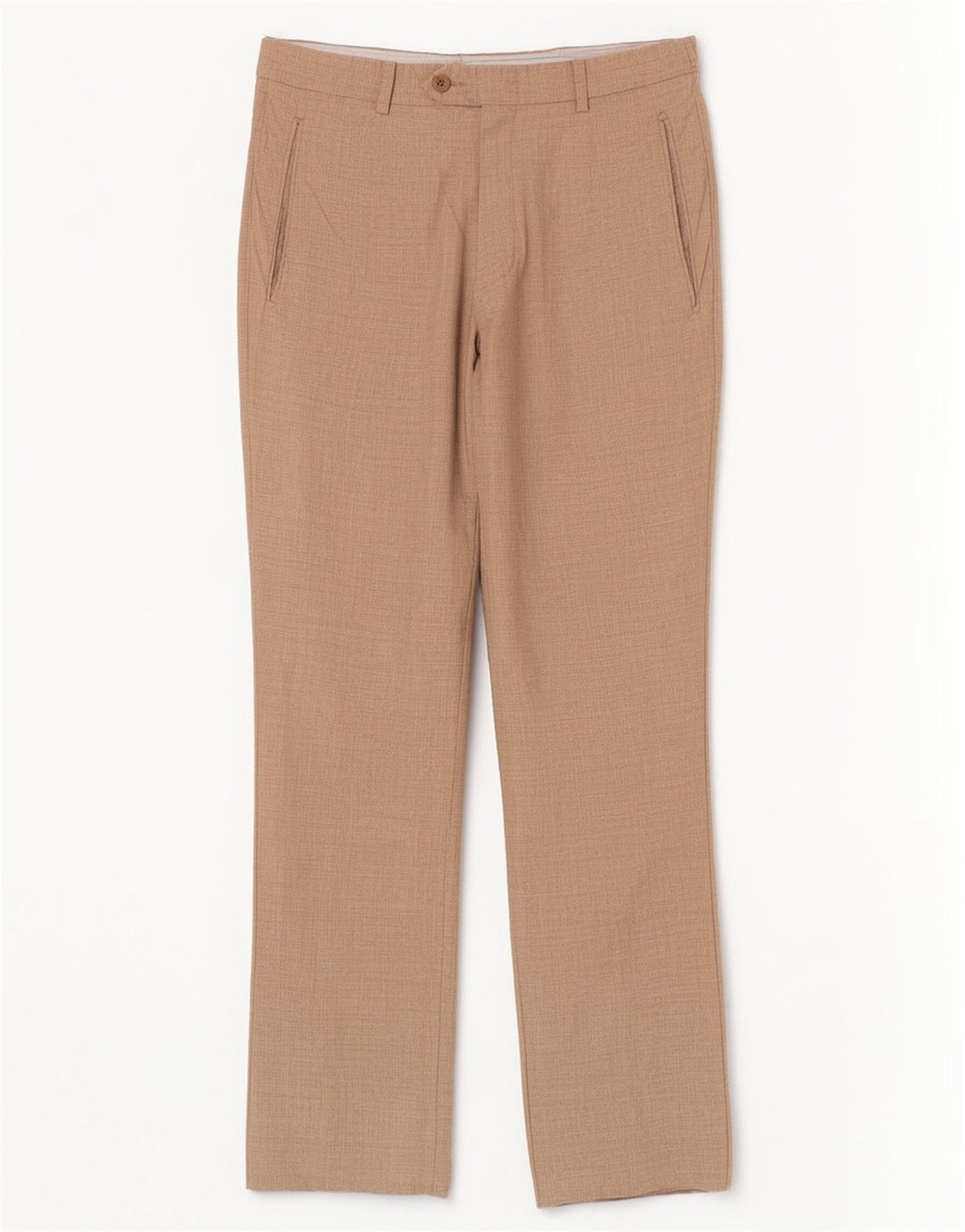Pantaloni da abito dritti vintage da uomo W32 L30 Beige