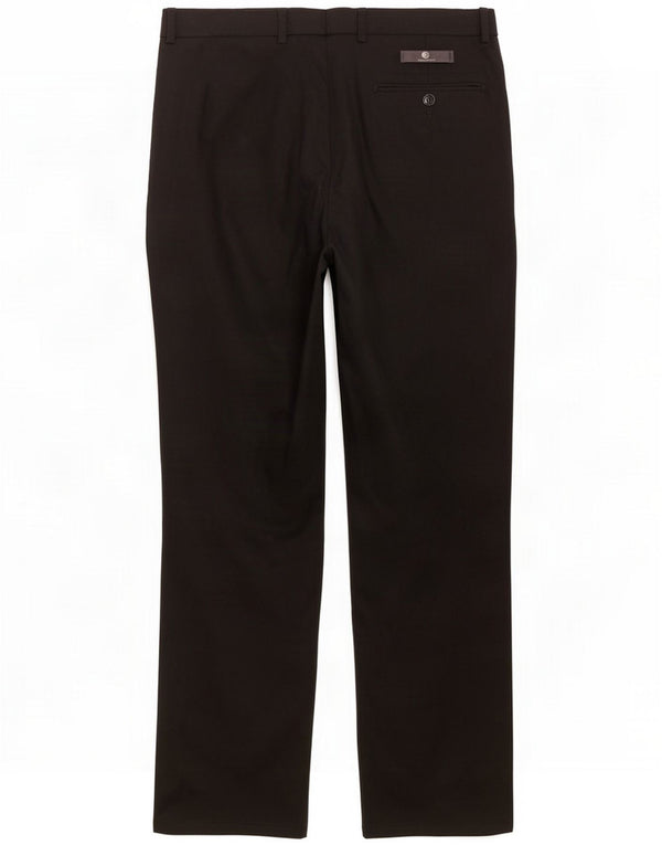 Marks & Spencer Pantaloni da abito dritti regolari da uomo W36 L31 Lana nera