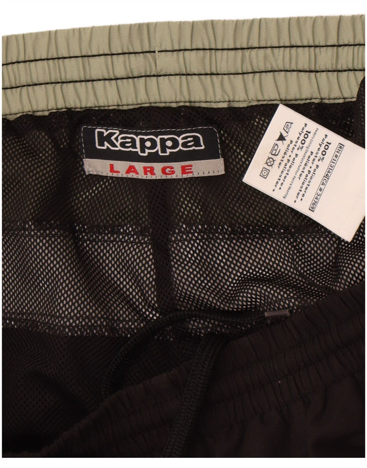 Pantaloni da tuta da uomo Kappa Joggers Large Nero Colourblock Poliestere