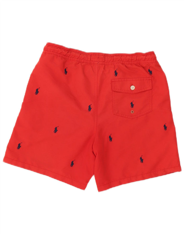 Polo Ralph Lauren Pantaloncini da bagno grafici da uomo piccoli in poliestere rosso