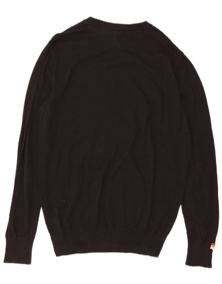 Maglione maglione girocollo da uomo SUPERDRY XL in cotone nero