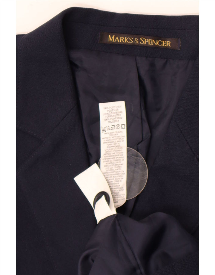 Giacca blazer a 2 bottoni Marks & Spencer per ragazzi 10-11 anni in poliestere blu navy