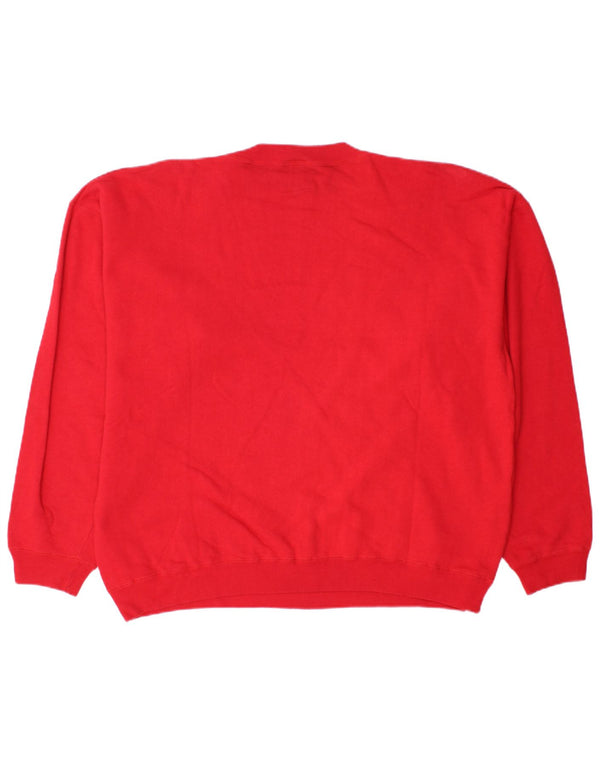 Felpa da uomo Broadway Maglione grande in cotone rosso