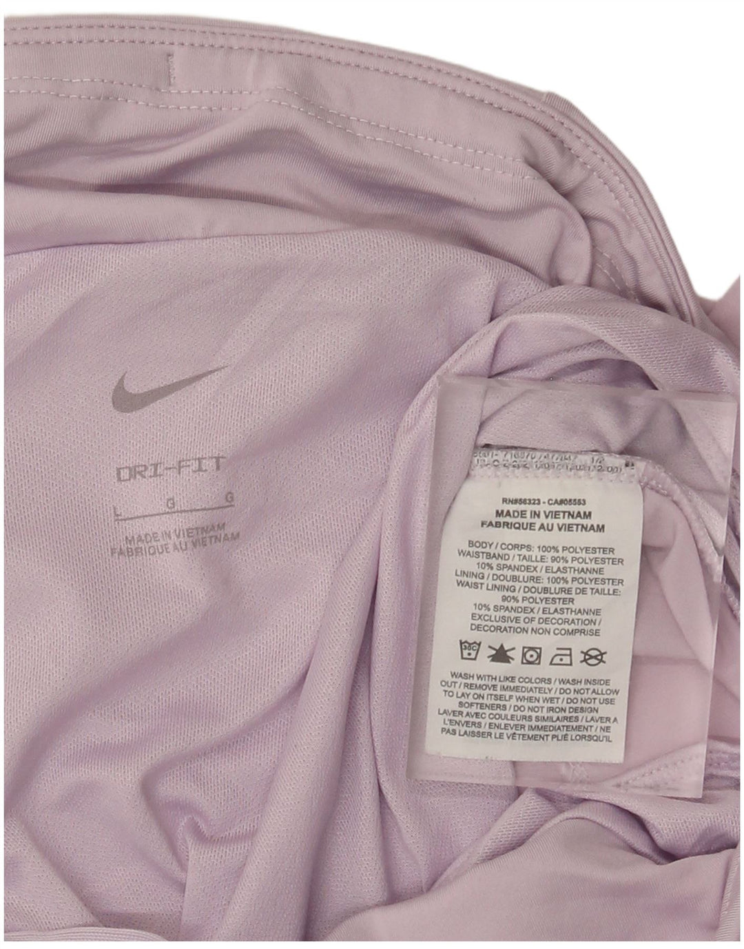 Pantaloncini sportivi Nike Dri Fit da donna UK 14 Large Viola Poliestere