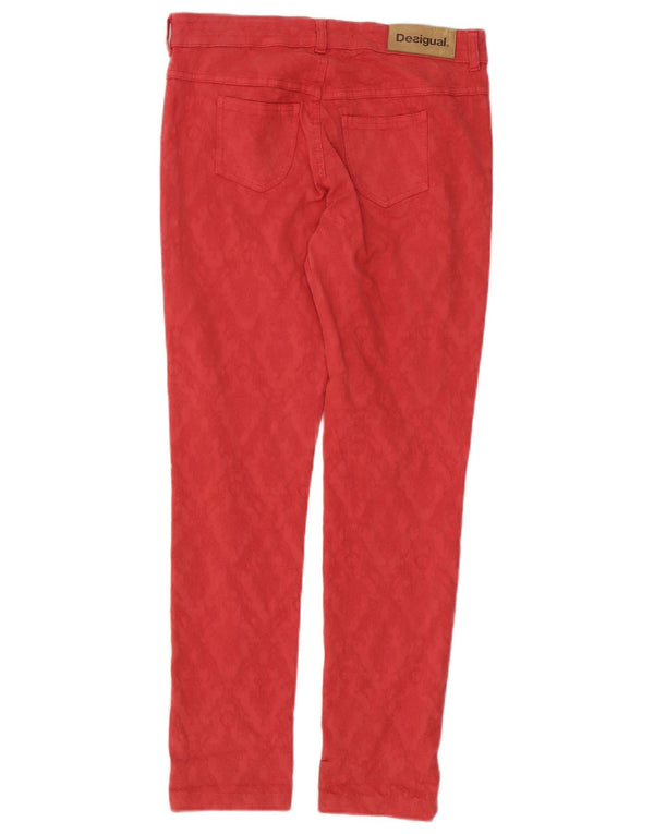 Pantaloni casual slim da donna Desigual W30 L29 cotone rosa