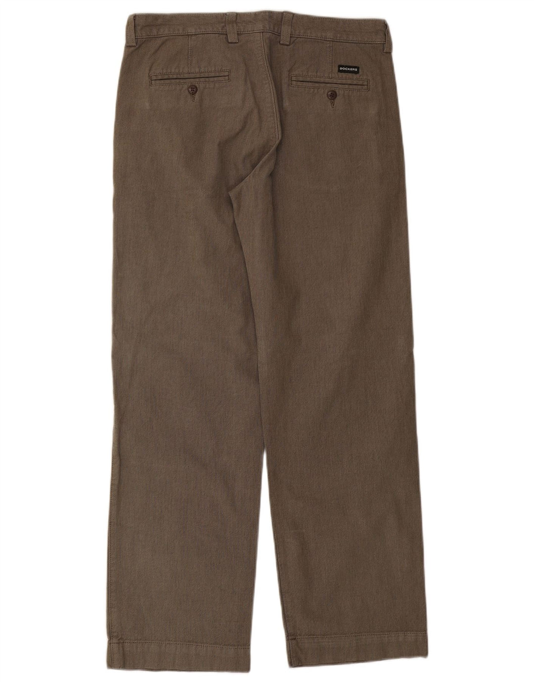 DOCKERS Pantaloni chino da uomo vestibilità regolare W33 L32 cotone gessato grigio